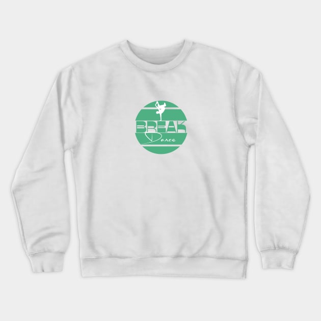 Breakdance teal green Crewneck Sweatshirt by Bailamor